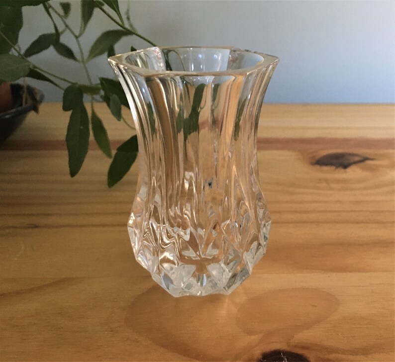 Small Cut Glass Vase Posy Vase Mantel Decor. Etsy