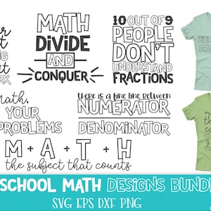 Math, Teacher, School, Bundle, Love, pencil, apple, ruler, crayon, graduation, new teacher, cameo, Cricut, svg, dxf, eps, png, cut file