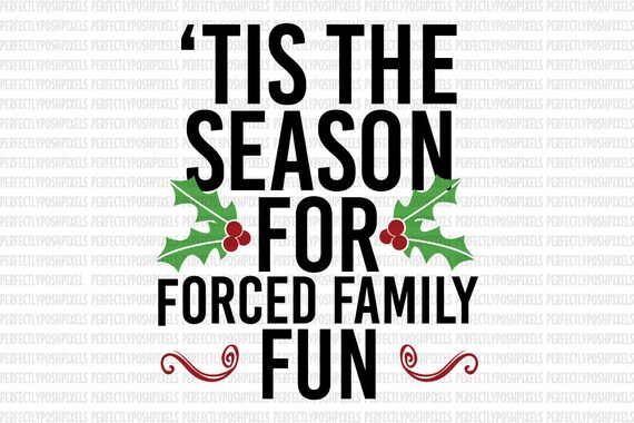 Christmas Svg Tis The Season Svg Cut Files Silhouette Studio Etsy