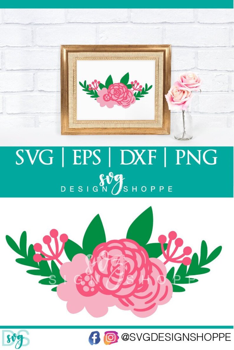 Download Floral Swag svg dxf png eps Cricut Silhouette Studio Cut ...