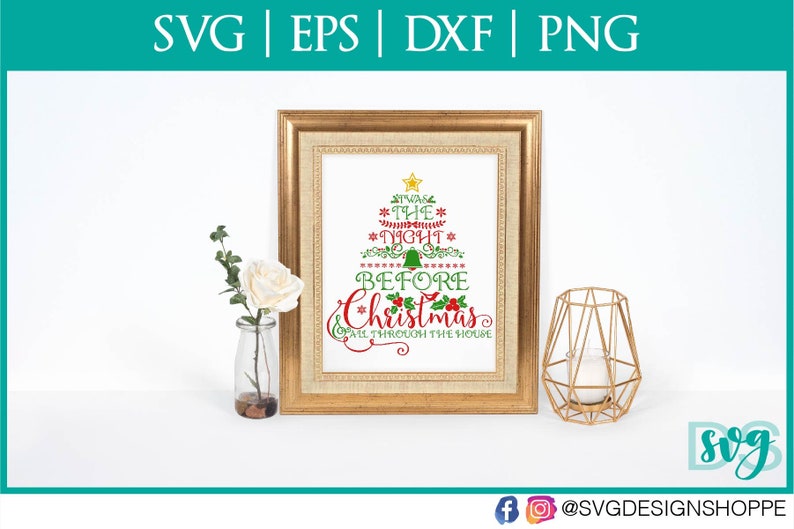 Download Twas the night before Christmas Tree SVG Files for ...
