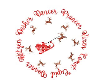 Santa Reindeer Christmas SVG Files for Silhouette Studio and Cricut Design Space Iron On Decals Heat Transfer Scrapbooking Templates
