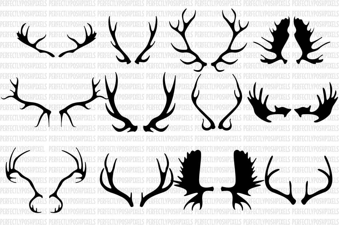 Download Antler svg Deer silhouette cameo cricut design space cut ...