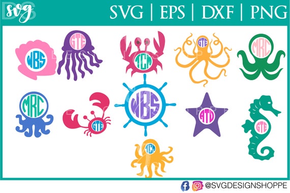 Download Starfish Svg File Sea Life Summer Svg Monogram Svg Octopus Etsy