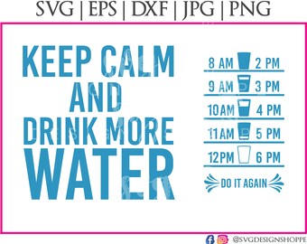 svg files, SVG for Cricut, Water tracker svg, water bottle tracker svg, svg files for Cricut, svg for Silhouette, water svg files, template