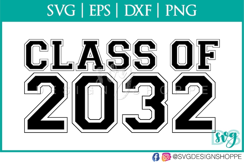 Class of 2032 SVG Printable Clipart Graduation Cut File - Etsy Canada