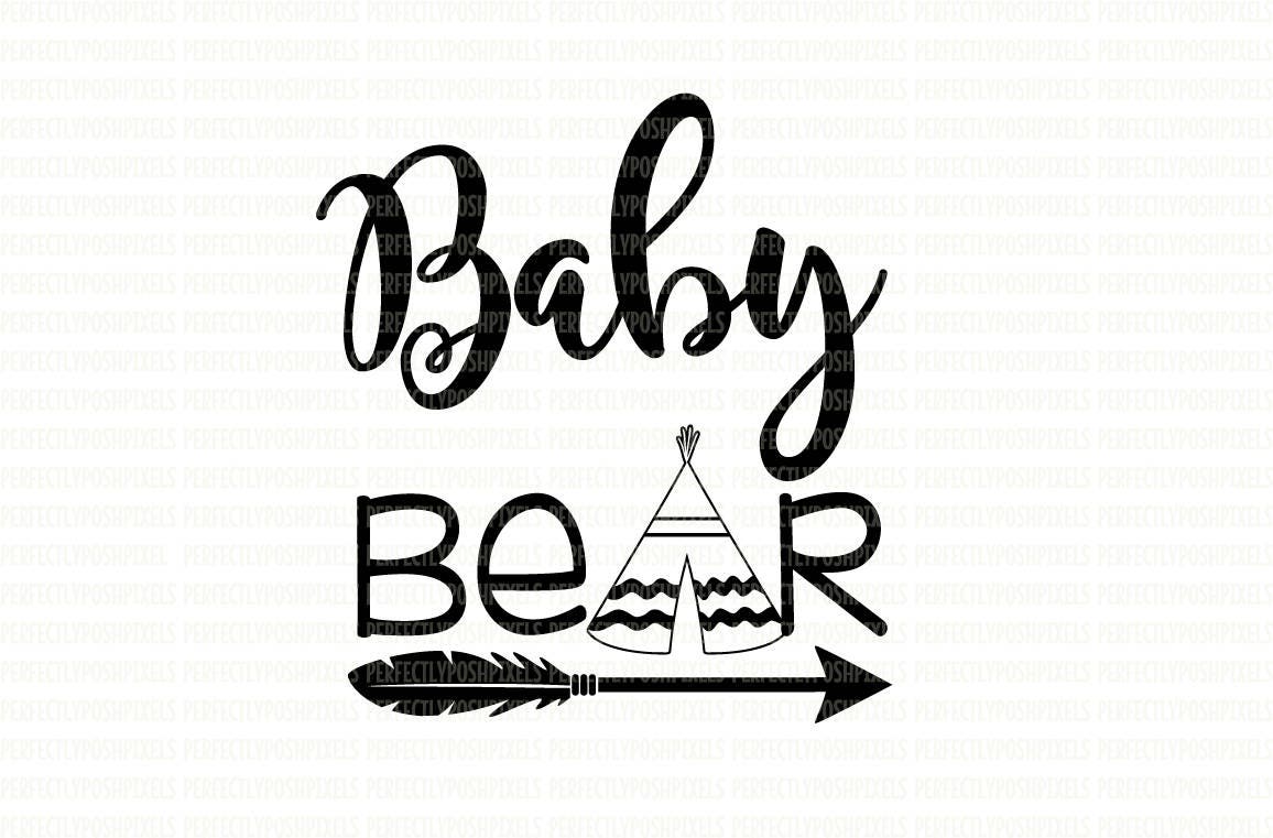 Download Baby Bear SVG Files Printable Clipart Cut File Baby Bear ...