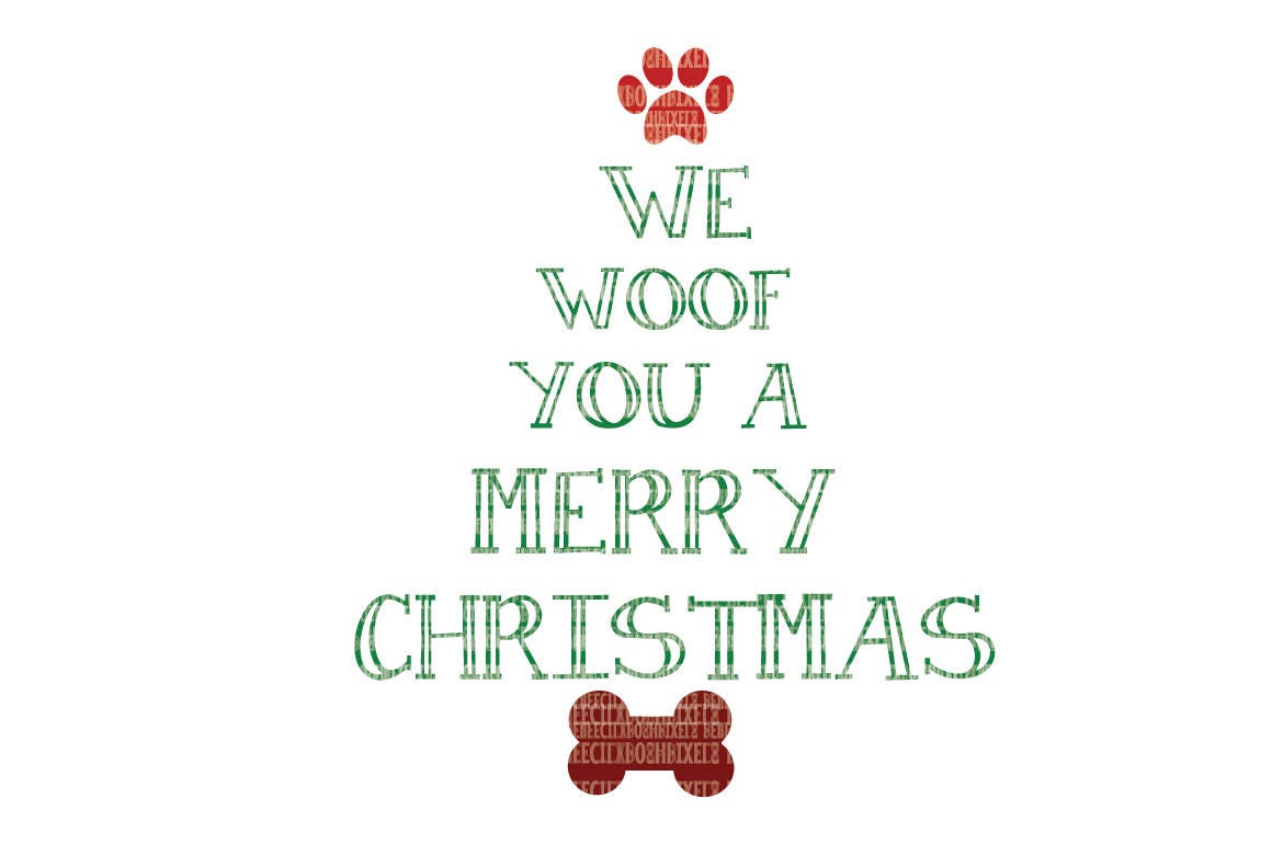 Santa Paws Dog Christmas SVG files Printable Clipart Cut | Etsy