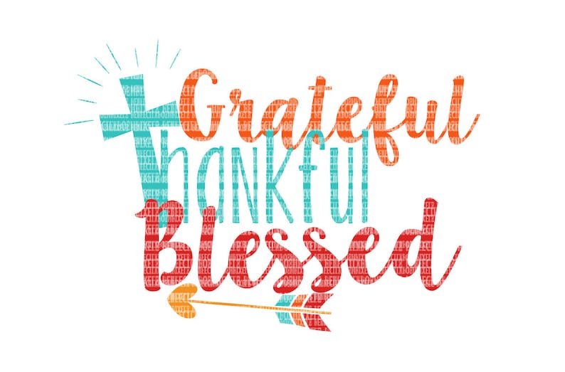 Grateful Thankful Blessed Fall SVG File for Silhouette Studio - Etsy