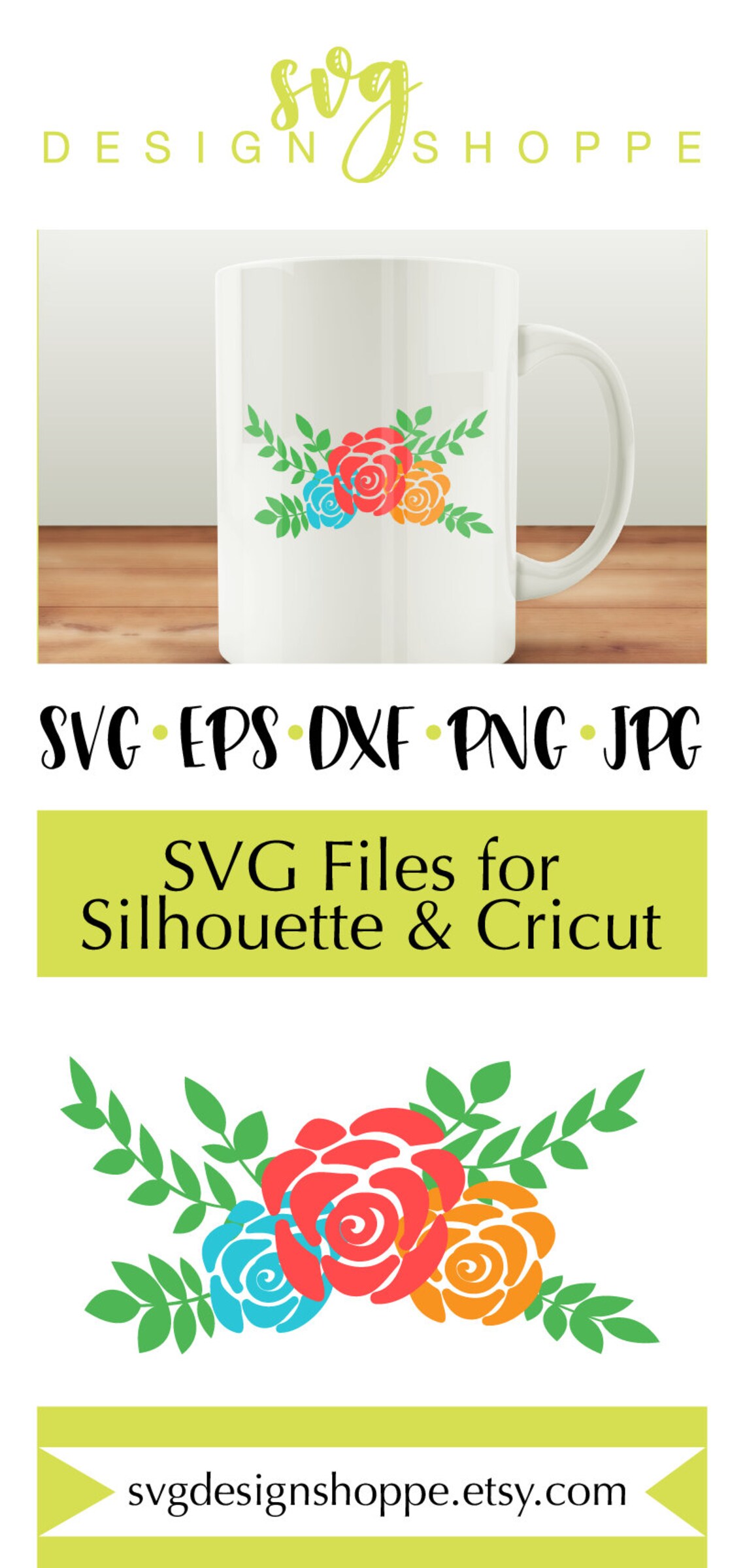 SVG Files Floral Swag Silhouette Cameo Cricut Design Space Etsy