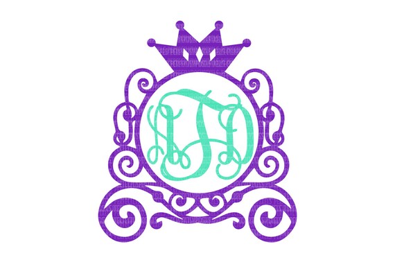 Download Princess Svg Files Monogram Frames Svg Files For Cricut Design Etsy