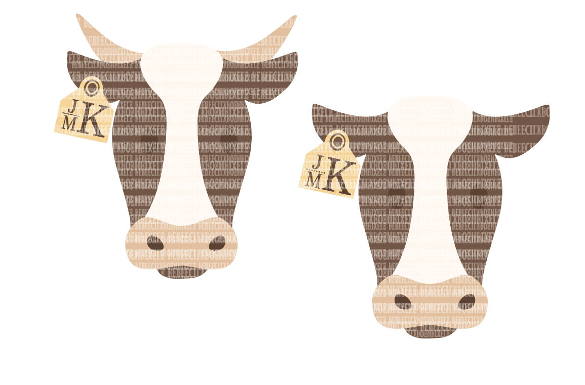 Download Cow Monogram Frame SVG Files Cuttable Files DXF EPS png ...