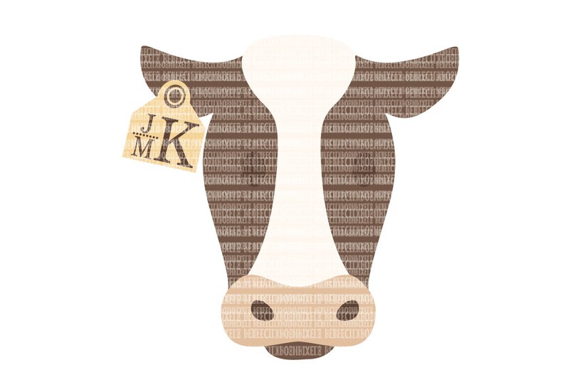 Download Cow Monogram Frame SVG Files Cuttable Files DXF EPS png ...