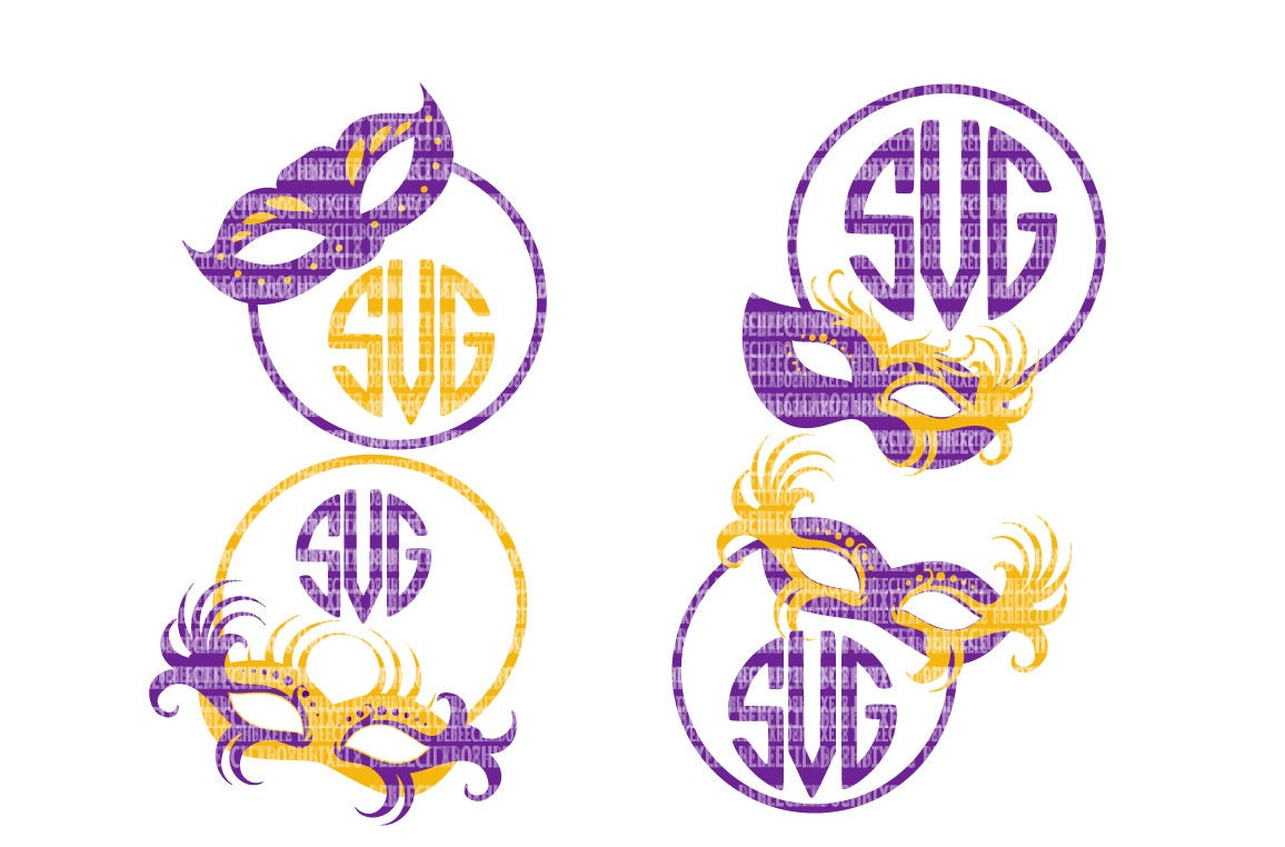 Download Mardi Gras Monogram Frame SVG Files For Cricut SVG Files ...