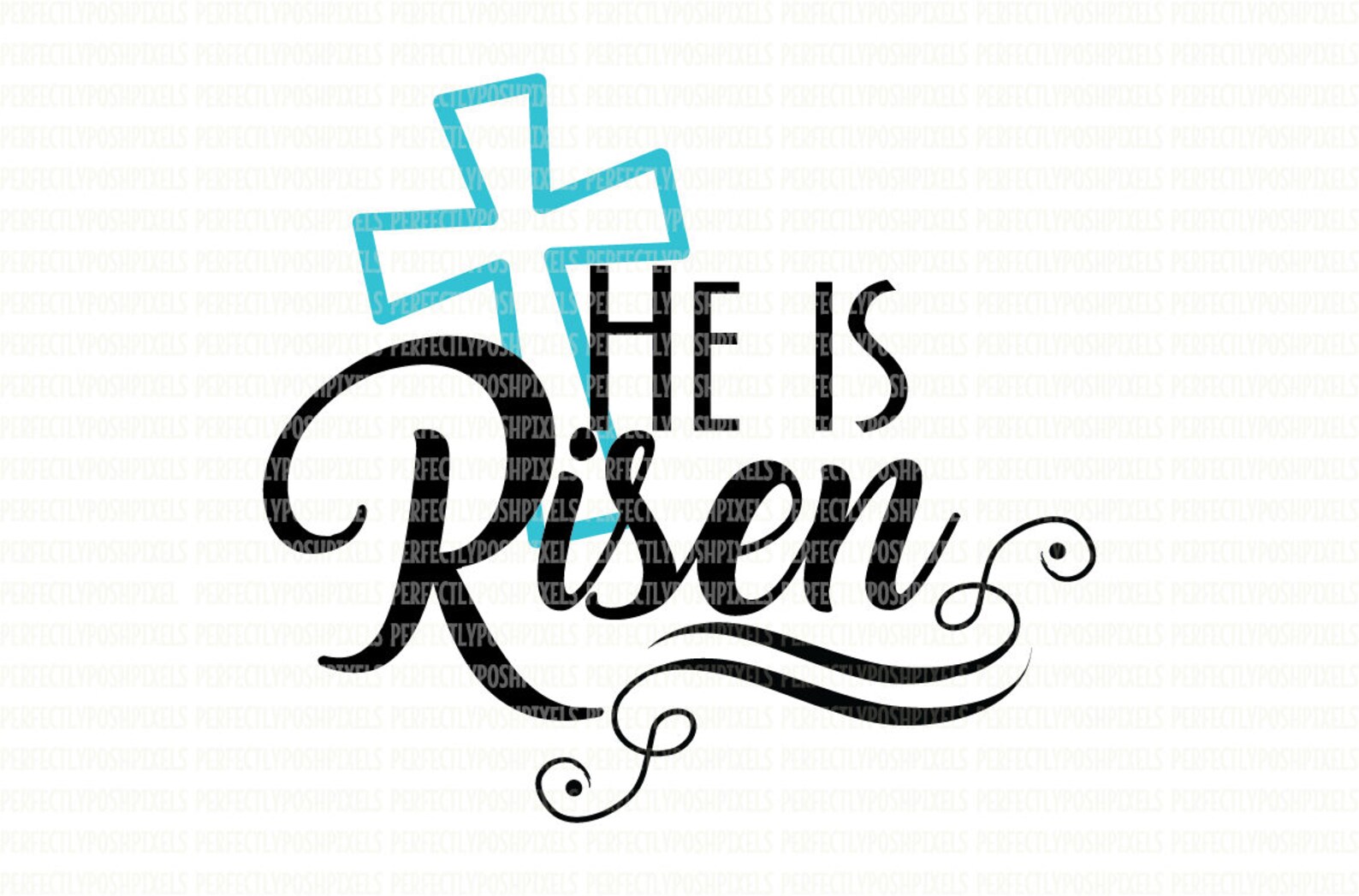 He is Risen SVG File DXF Eps Png Jpg Printable Clipart Etsy