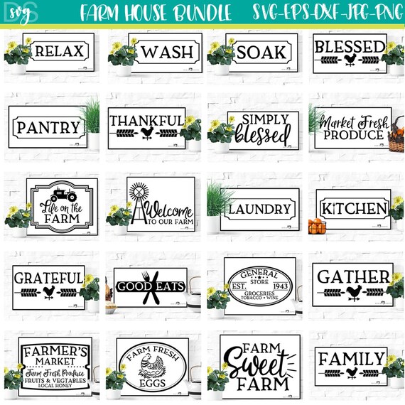 Download SVG Bundle Farm Sweet Farm Dish Towel Quotes Label svg | Etsy