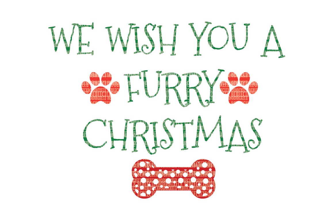 Santa Paws Dog Furry Christmas SVG Files Printable Clipart Etsy