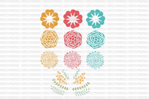 Download Floral Swag Svg Files Flower Printable Clipart Silhouette Etsy PSD Mockup Templates