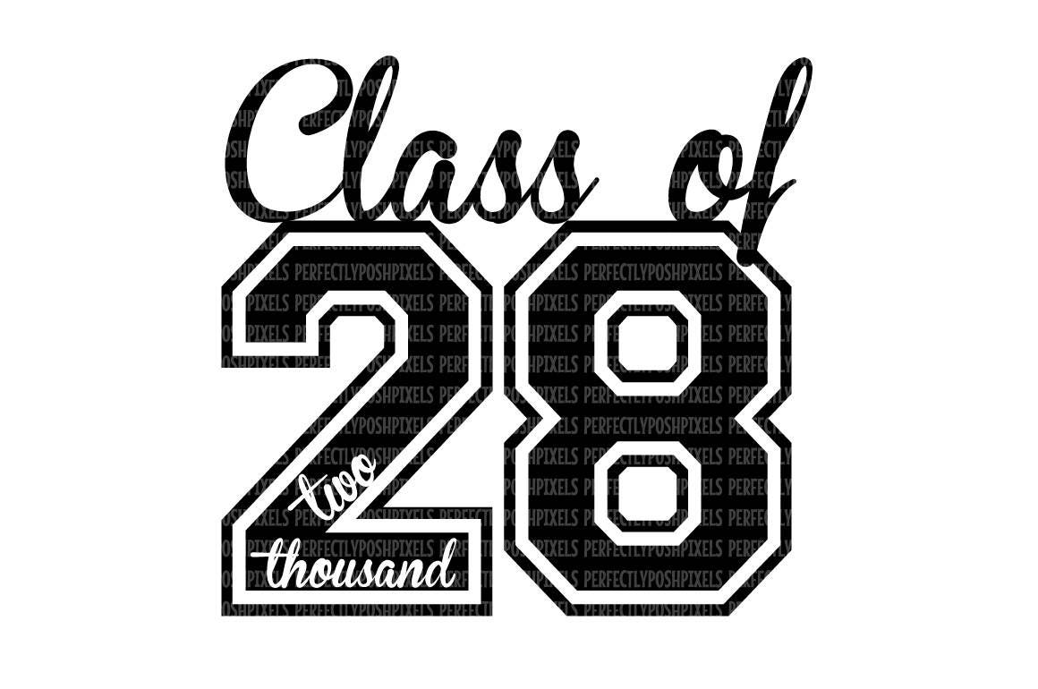 Class of 2028 SVG Printable Clipart Graduation Cut File