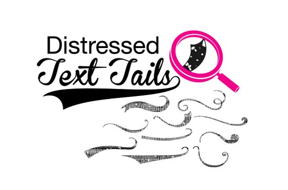 Download Cricut fonts svg fonts Text Tails SVG Distressed SVG | Etsy