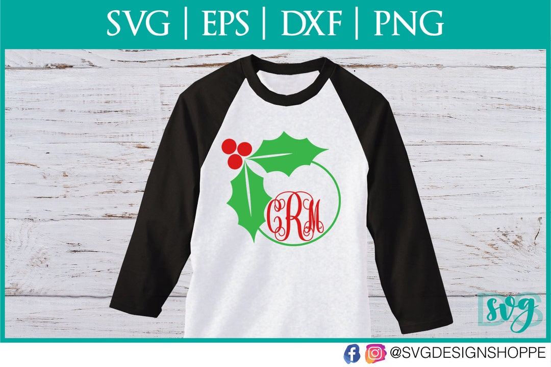 Christmas Holly SVG File Dxf Eps SVG Files Silhouette Cameo Cricut ...