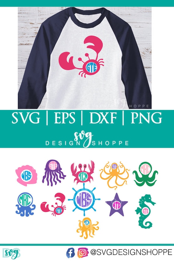 Download Starfish Svg File Sea Life Summer Svg Monogram Svg Octopus Etsy