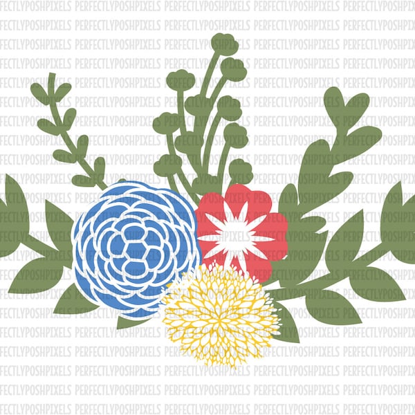 Floral Swag SVG EPS DXF Silhouette Studio Designer Edition Cameo Cricut Design Space ExpressionPrintable Clipart Iron On Decal Heat Transfer