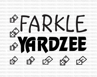 SVG Yardzee Farkle Printable and SVG Yardzee Decal Design Scorecard SVG Silhouette Cameo Circuit Designs Cut File Commercial Use