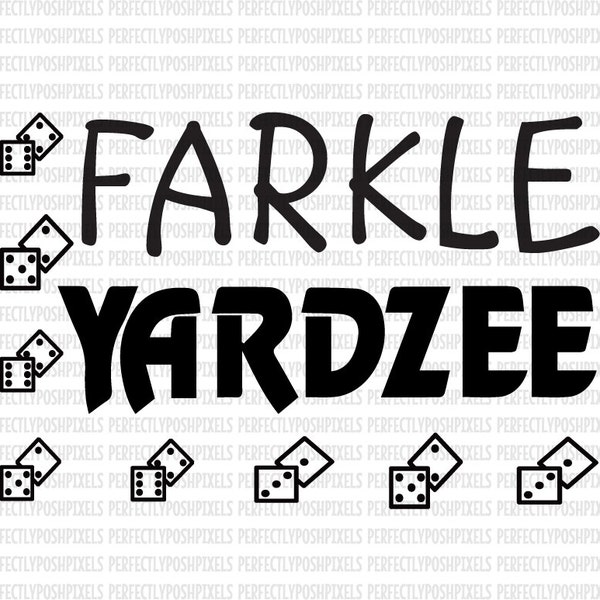 SVG Yardzee Farkle Imprimable et SVG Yardzee Decal Design Scorecard SVG Silhouette Cameo Circuit Designs Cut File Utilisation commerciale