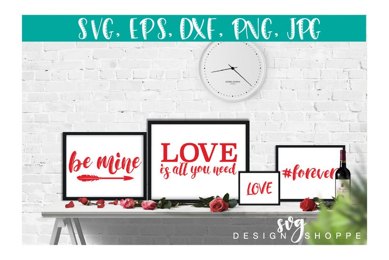 Valentine/'s SVG Files for Cricut Design Space SVG Files for Silhouette DXF for Cricut Scrapbooking Printable Transfer Commercial Use Clipart