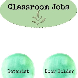 Classroom Jobs