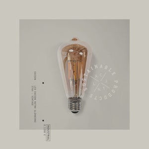 LED Edison retro lightbulb ST64 - Vintage 6W 2200K LED E27 lightbulb, dimmable, warm and cozy light, coffee shop atmosphere