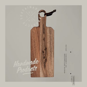 Rustique - walnut or ash cutting board | Gift idea | Bread board | Breakfast board | Serving board | Steak board