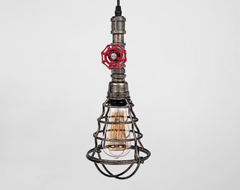 Mr. Hide - retro vintage industrial design hanging lamp made of metal, ideal for at home or the coffee shop, the gift idea