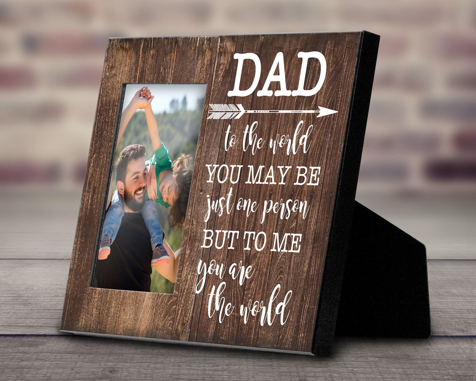 Personalized Dad Picture Frame Dad You Are the World Fathers Etsy