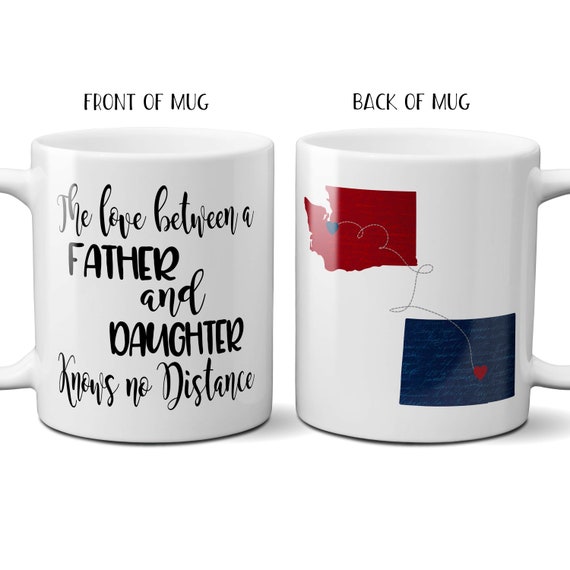 the love between father and daughter knows no distance mug