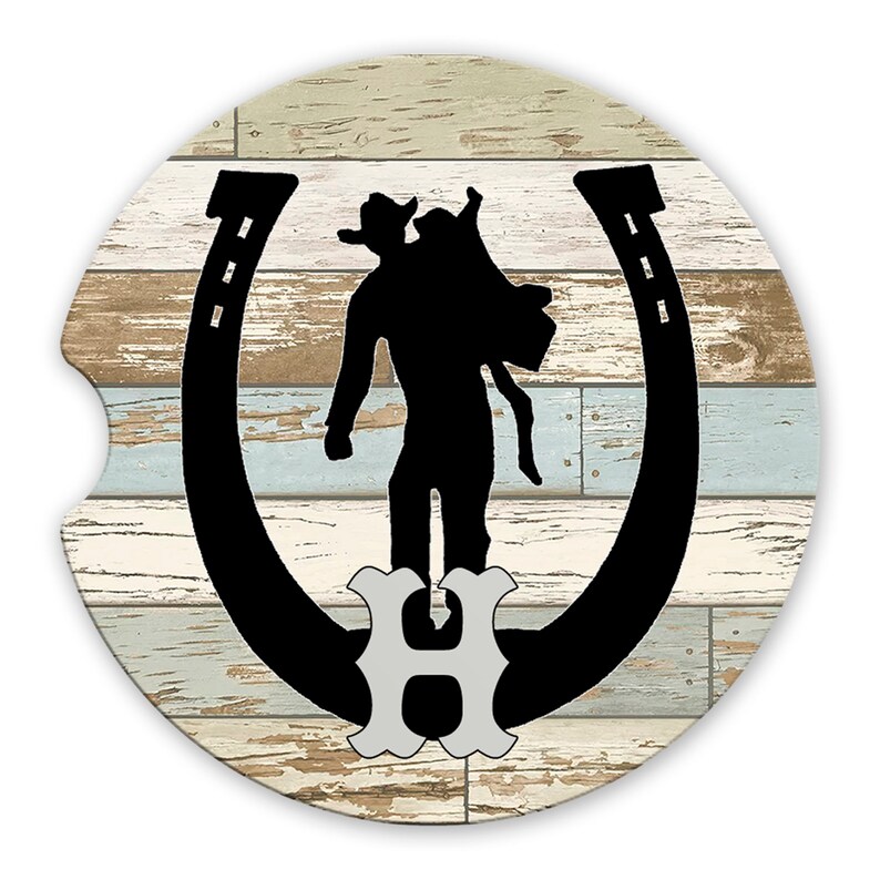 Personalized Car Coaster for Men Cowboy Coaster Sandstone Car Etsy