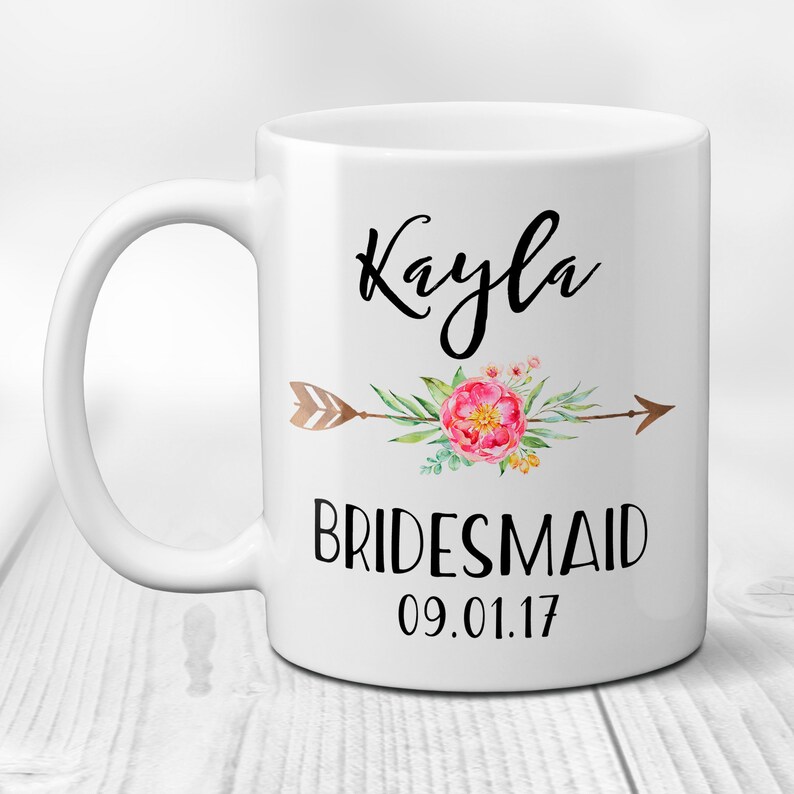 Bridesmaid Gift Custom Bridesmaid Mug Personalized Bridesmaid Etsy