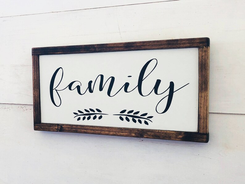 Family Sign Wood Family Wood Sign Framed Family Sign Etsy