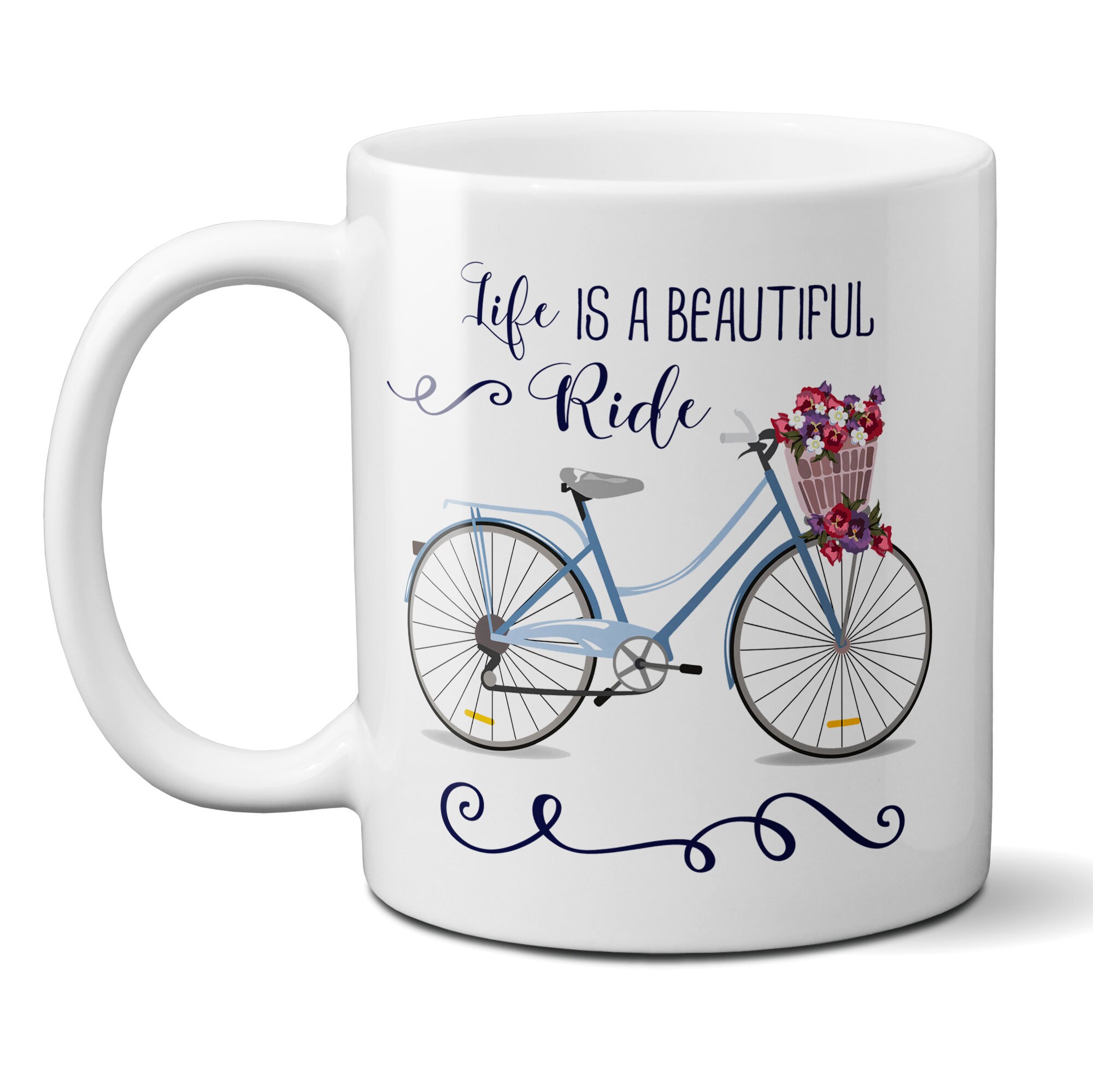 Life is a Beautiful Ride Mug Bicycle Coffee Mug Bicycle Etsy