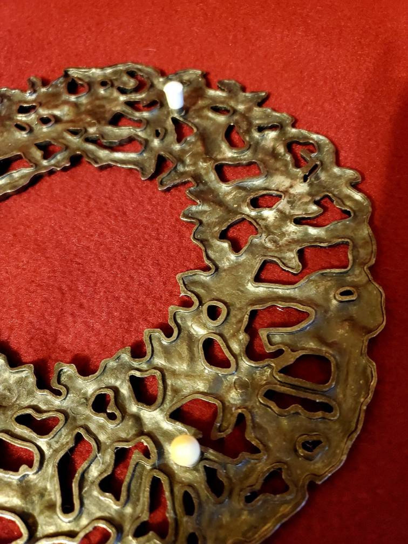 Elegance Silver Plated Zinc Wreath Shaped Trivet With Hanging Etsy