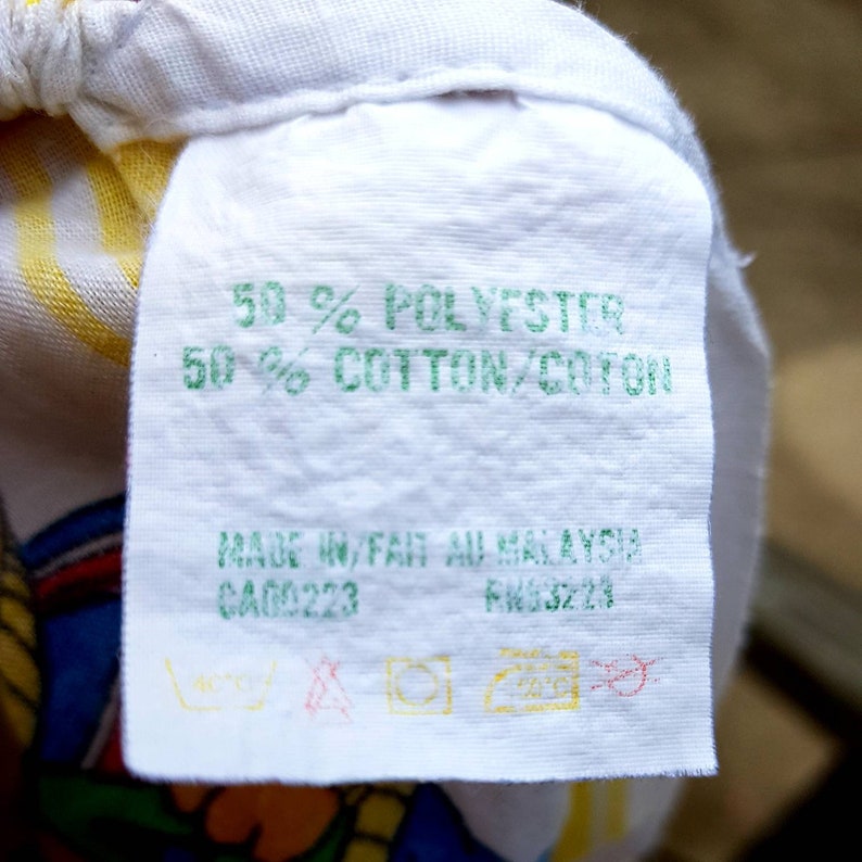 Jim Henson Productions 1993 Sesame Street characters twin fitted sheet polyester cotton child/'s bedroom pre-owned