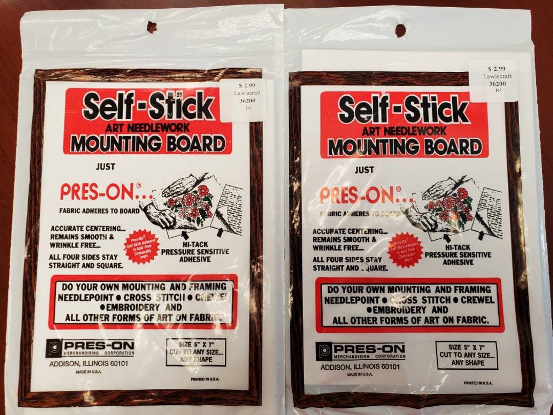 2 Preson Selfstick Art Needlework Mounting Boards Etsy