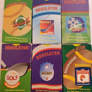 Lot of 6 Fox 40 The Regulator Sport Rules Challenge Game Soccer Hockey Amateur Hockey Football Baseball Golf, game rules & sample score card