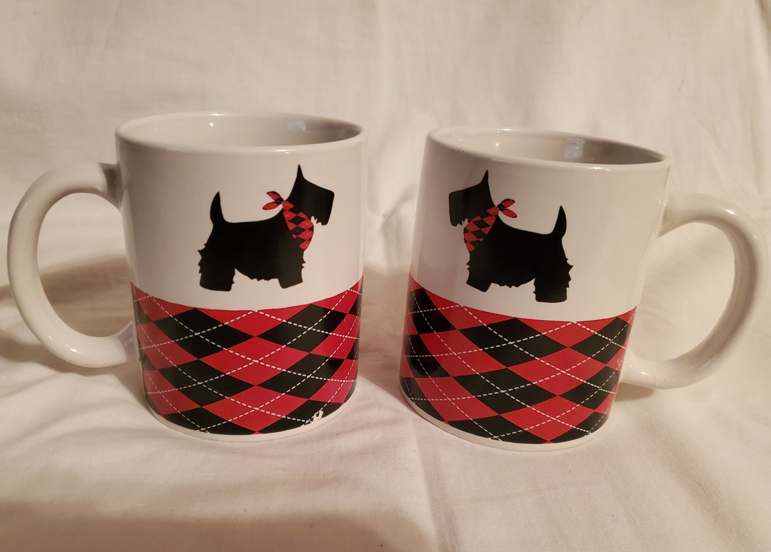 Pair of MSRF Inc Design Studio Scottish Terrier Scottie Dog Red Black ...