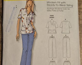 Butterick by Connie Crawford B5301 uncut sewing pattern for women's top & pants XXL 1X 2X 3X 4X 5X 6X modern fit with ready to wear sizing