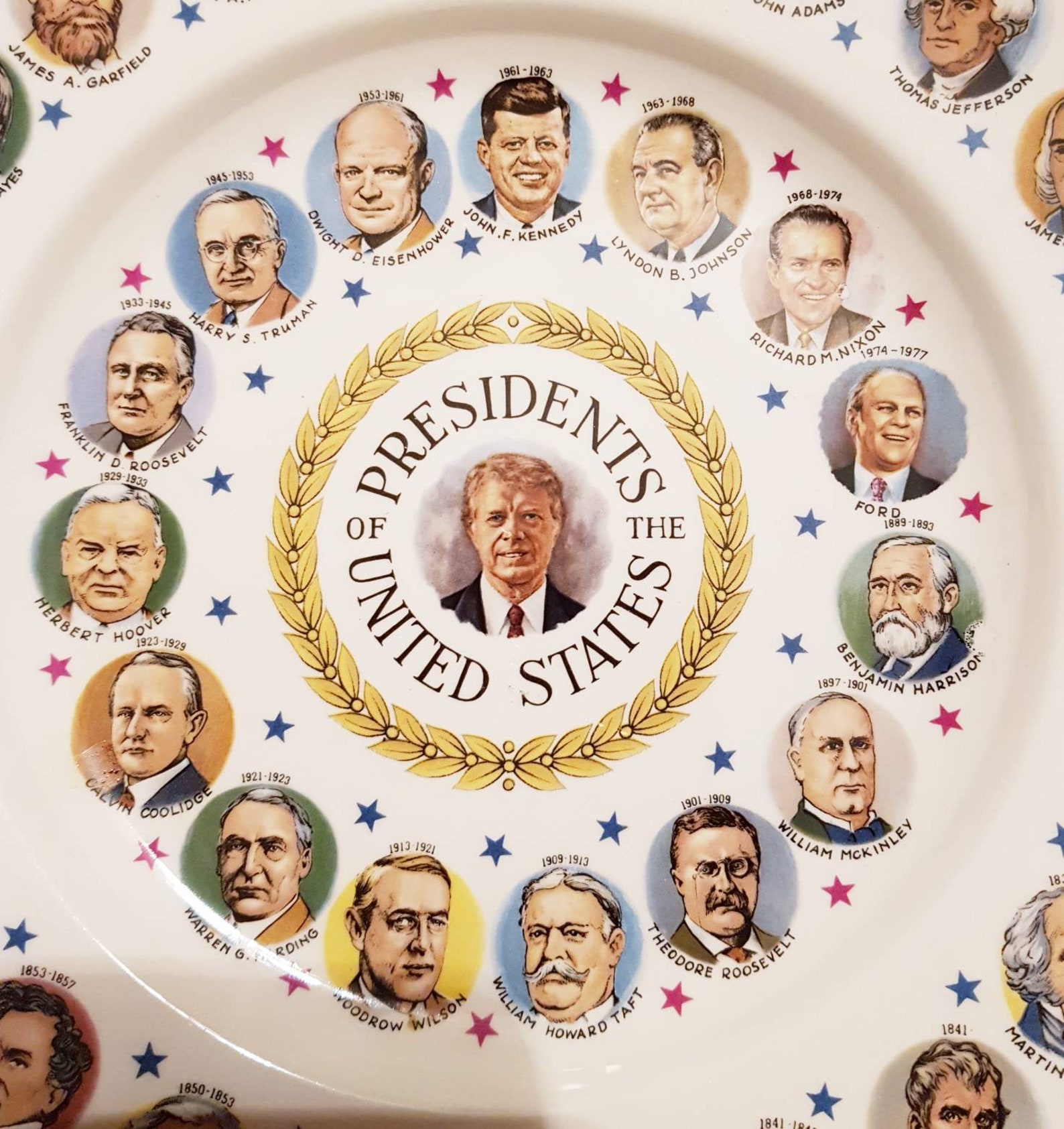 Collector Display Plate Presidents of the United States 37 Etsy Canada
