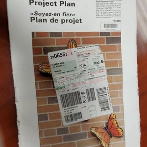 Sears Be Proud of It Project Plan 73190 Garden Butterflies full size plan painting guide instructions assembly drawings 3 sizes apprx 10-15&quot;