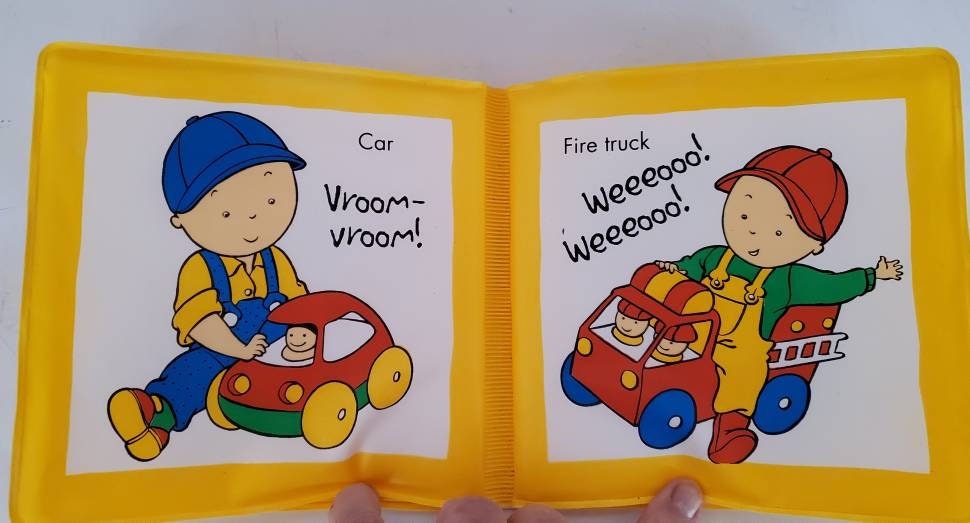 Caillou Toys Chouette 1987 Publishing Tick-tock Vinyl Book Age 3