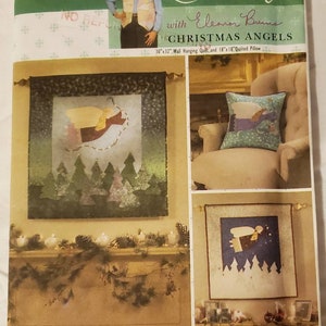 Simplicity Quilt in a Day Eleanor Burns #4741 Christmas Angels uncut craft pattern 30&quot;×32&quot; wallhanging 18&quot;×+8&quot; pillow 100% cotton fabric
